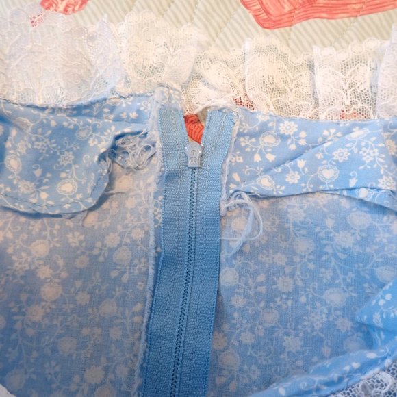 Remade vintage Gunne Sax-style peplum prairie blouse - Picture 3 of 8